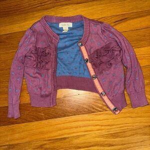 Matilda Jane Purple Cardigan with Blue Accents